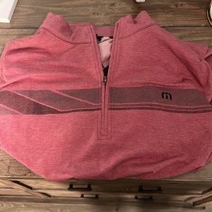 NWT Travis Matthew Red Quarter Zip